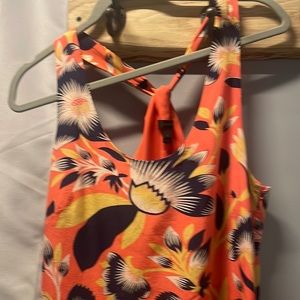 JCREW  coral print dress
